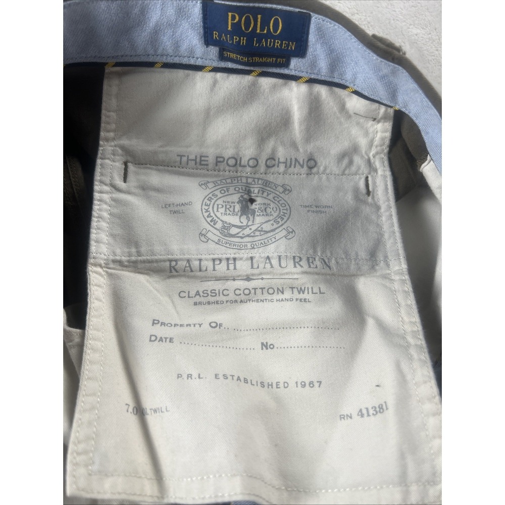 Polo Ralph Lauren The Polo Chino Classic Cotton Twill Kaki Pants Size W34 L30